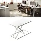 AU (White)Standing Computer Lift Table 7 Gears Folding Laptop Desk Elevating Fra