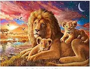 Instarry DIY 5D Diamond Painting Kit Large Size Lion Crystal Cross Stitch Room Decor Aesthetic Art Kit 100x50 cm