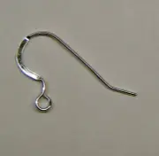 12 STERLING SILVER HOOKS Earrings Ear Wires 22 gauge Ear Wires Solid .925