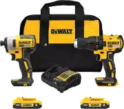 DEWALT 20V MAX Cordless Drill, Impact Driver, 2-Tool Power Tool Combo Kit, Brush