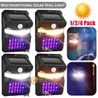 Solar Power Mosquito Insect Killer LED Light Trap Fly Bug Zapper Lamp Outdoor