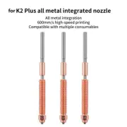 Bimetallic Integral Throat Hardened Steel Nozzle High Speed Printing for K2 Plus