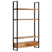 NNEVL Highboard 118x30x200 cm Solid Acacia Wood