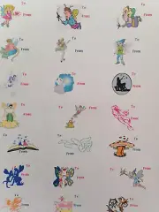 A4 Peel-off Labels for making Gift Cards - Fairies