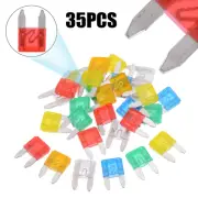 35pcs Mixed Car Mini Blade Fuse 5 7.5 10 15 20 25 30Amp SUV Auto Accessories Kit