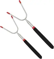 2Pcs Fork Shaped Roasting Sticks for Outdoor Grilling for Sausages Marshmallows and Vegetables Easy to Clean Tools