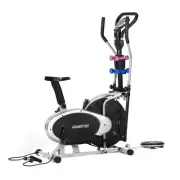 Powertrain 6-In-1 Elliptical Cross Trainer Bike With Weights And Twist Disc iron
