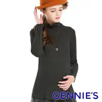 在飛比找momo購物網優惠-【Gennies 奇妮】高領簍空紋素色上衣(淺卡/深灰/黑C
