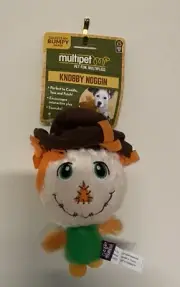 Multipet Harvest Knobby Noggins Plush Dog Toys 7" Scarecrow