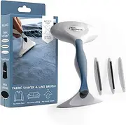 GLEENER Fabric Shaver & Lint Remover |Battery-Free 4-in-1 Depiller with 3 Fabric-Safe Edges for Clothes & Upholstery (Slate Blue in Carton Box)
