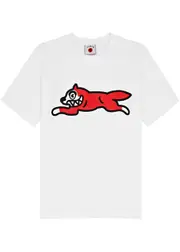 Ice Cream Running Dog Printed Cotton T-shirt - White S