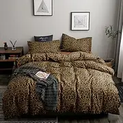 Leopard Print Duvet Cover Set - Includes Duvet Cover and Pillowcases - Stylish and Bold Animal Print Design - Soft and Comfortable Fabric - Perfect for Adding