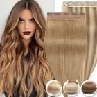 CLEARANCE One Piece 100% Real Clip in Remy Human Hair Extensions 3/4 Full Head w