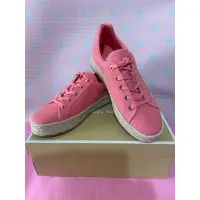在飛比找蝦皮購物優惠-（現貨）MK(MICHAEL KORS)桃粉色logo草編鞋