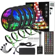 Waterproof High-Quality Black PCB 20M(4x5M) Music Timing Synchronous Control Flexible Light Bar 5050 RGB IR 40 Key Controller with12V 8A Adapter Kit