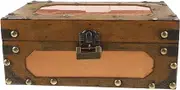 Alipis Retro Wooden Keepsake Storage Box with Hinges Vintage Treasure Chest for Jewelry Decorative Home Decor Small Antique Box for Organizing Small Items Photography Props