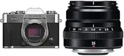 FujiFilm X-T30 II Mirrorless Digital Camera, Silver + XF35mm Lens