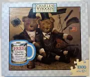 CHARLES WYSOCKI “Ashley & Grimes” 1000 Piece Teddy Bear Puzzle - Milton Bradley