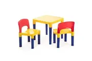 Coloured Kids Children Play Table & 2 Chairs Plastic Furniture Set 3-8y