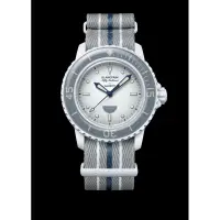 在飛比找蝦皮購物優惠-Swatch x Blancpain 聯名機械錶（灰白）