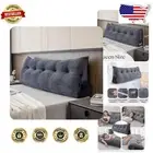 Large Backrest Positioning Support Pillow with Soft Fiber Filling for Queen Beds