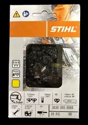26RS 68 STIHL CHAIN 18 in. .325 .63 68 18 INCH BLADE AGGRESSIVE MS250 MS251