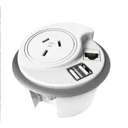 Rapidline In Desk Modules 1 Gpo 1 Data Provision 2 Usb 1500 Lead White