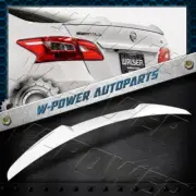 Pearl White For 2013-2019 Nissan Sentra W-Power V-Style Rear Trunk Lid Spoiler