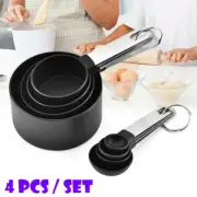 Brand New 4Pcs Measuring Cups Spoons Set Coffee Tea Kitchen Baking Gadget