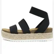 Soda Shoes Women’s Size 5.5 Black Spring Slip ons