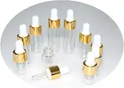 Hustar Small Dropper Bottle, 1ml+2ml+3ml+4ml+5ml 10Pcs Mini Glass Sample Dropper Bottles for Travel Liquids tiny