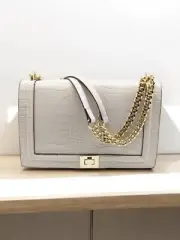 New INC AJAE Crossbody Bone Crocodile with gold Chain Strap