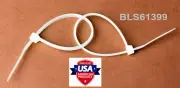 400 USA Made TOUGH TIES 12" inch 120lb Nylon Tie Wraps Wire Cable Zip Ties White