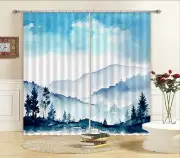 3D Mountain 356 Blockout Photo Curtain Printing Curtains Drapes Fabric Window AU