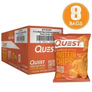 Quest Nacho Tortilla Style Nacho Cheese Protein Chip 1.1oz (Pack Of 8)