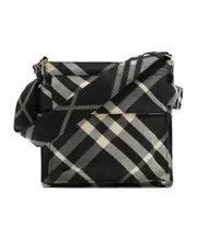Burberry Checked Shoulder Bag One size Black/calico