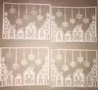 5 snowflake village cardstock paper die cut embellishments