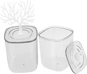 TIDTALEO Ganize Beauty Tools Swan Antler Storage Box Cotton Swab Pad Organizer Toothpick Holder Small Portable for Desktop
