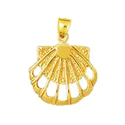14K Gold Cut-Out Scallop Shell Charm