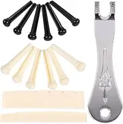 LeeQinersw Guitar String Pegs Tools Kit Practical Versatile 1 Guitar Bridge Pin Puller
