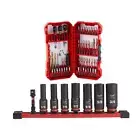 Milwaukee Socket Set + Shockwave Impact Duty Driver Steel Bit Set (58-Piece)