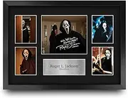 HWC Trading FR A3 Roger L Jackson Scream Ghostface Gifts Printed Signed Autograph Picture Display for Movie Memorabilia Fans - A3 Framed