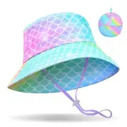 Bucket Hat for Kids Anti-UV Toddler Girls Sun Hats Wide Brim UPF 50+ Sun Prot...