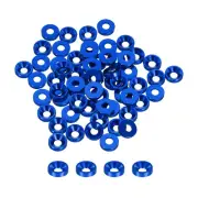 M3 Countersunk Washers,Anodized Aluminum Gaskets for Screw RC,50PCS(Dark Blue)