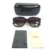 Coach Sunglasses HC8381F CL919 5781E2 Black/Transparent Blush w/ Purple Gradient
