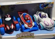 Spidey, Ghost Spider, Miles Morales, Webbed Wheelies 3 Pack Cars New Marvel