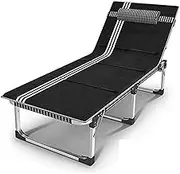 Lightweight Camping Chairs Garden Loungers Folding Chair Deck Chair Chaise Lounges, Terrace Recliner Beach Chair Folding Lounge Camping Pool Support 440 Pounds (Color : C) Comfortable anniversary Fast