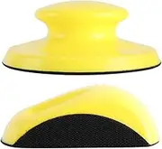 SHINEOFI 2pcs 5 Hand Sanding Blocks Round Mouse Shaped Polishing Discs for Woodworking Lightweight Buffing Pad for Flat Curved Surfaces Durable PU Material for