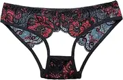 [Generic] Women Sexy Lace Panties Low Rise Hollow Out Underwear Transparent Hipster Panties Cheeky Briefs for Ladies