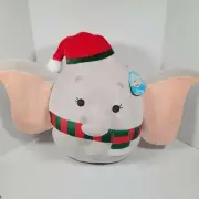 Kellytoy Squishmallow 14" Dumbo Christmas Santa Hat NWT